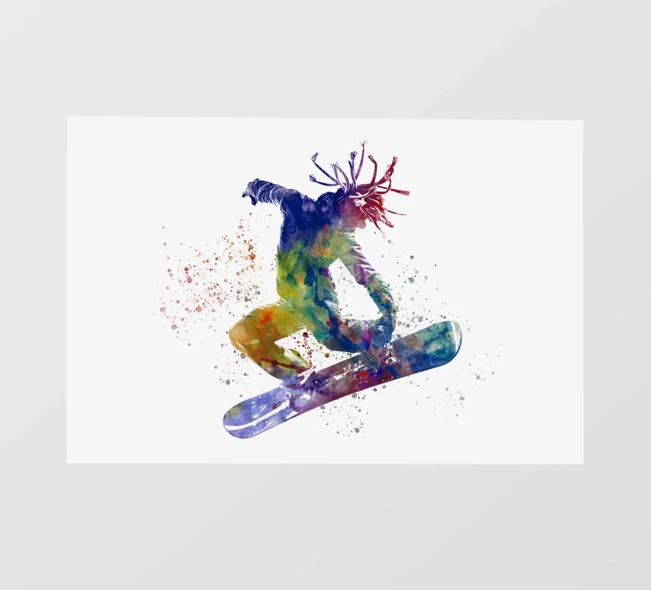 Snowboarder in acquerello pellicola backlit da ⚽ Sports Pulse