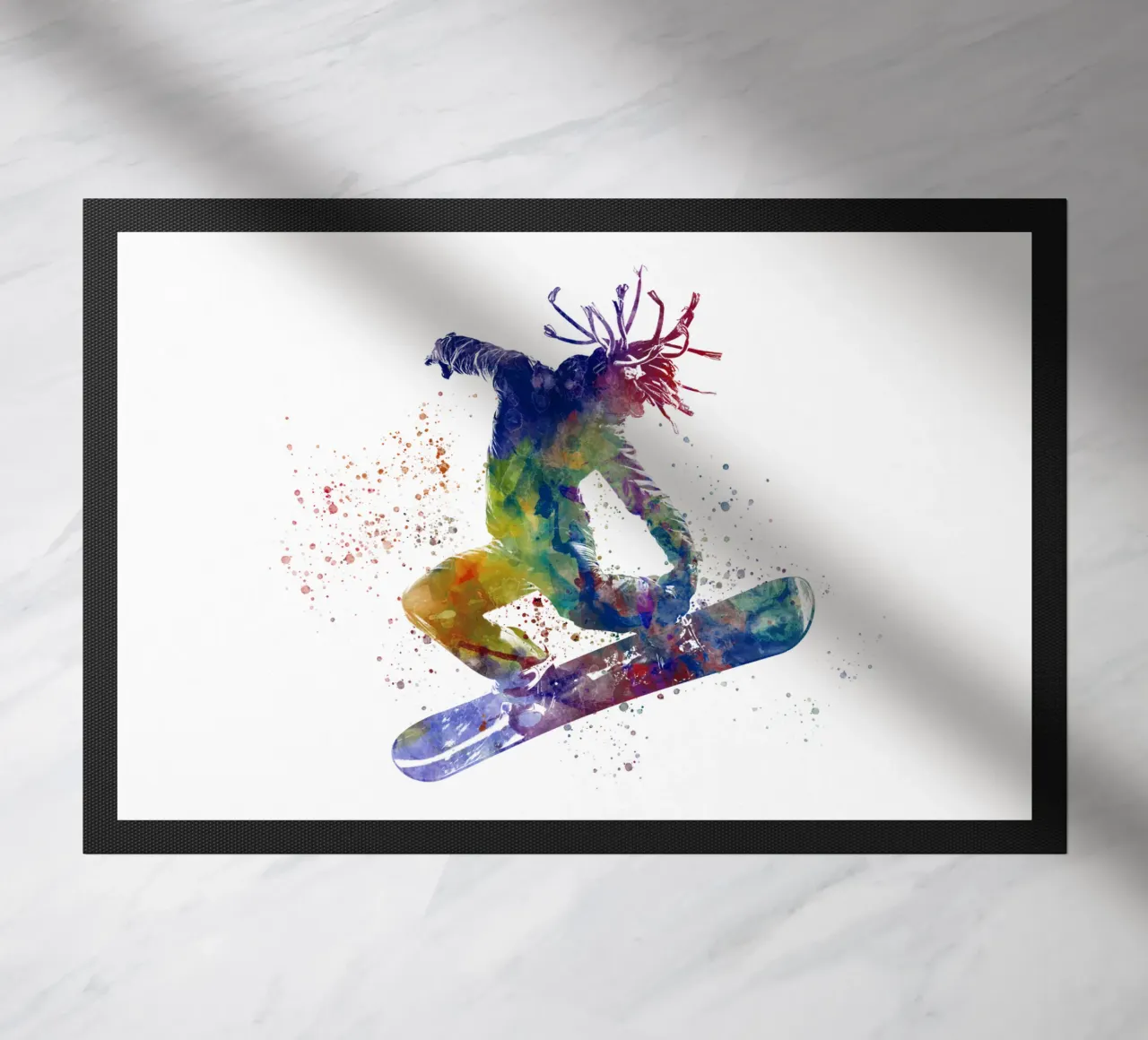 Snowboarder in acquerello zerbino da ⚽ Sports Pulse