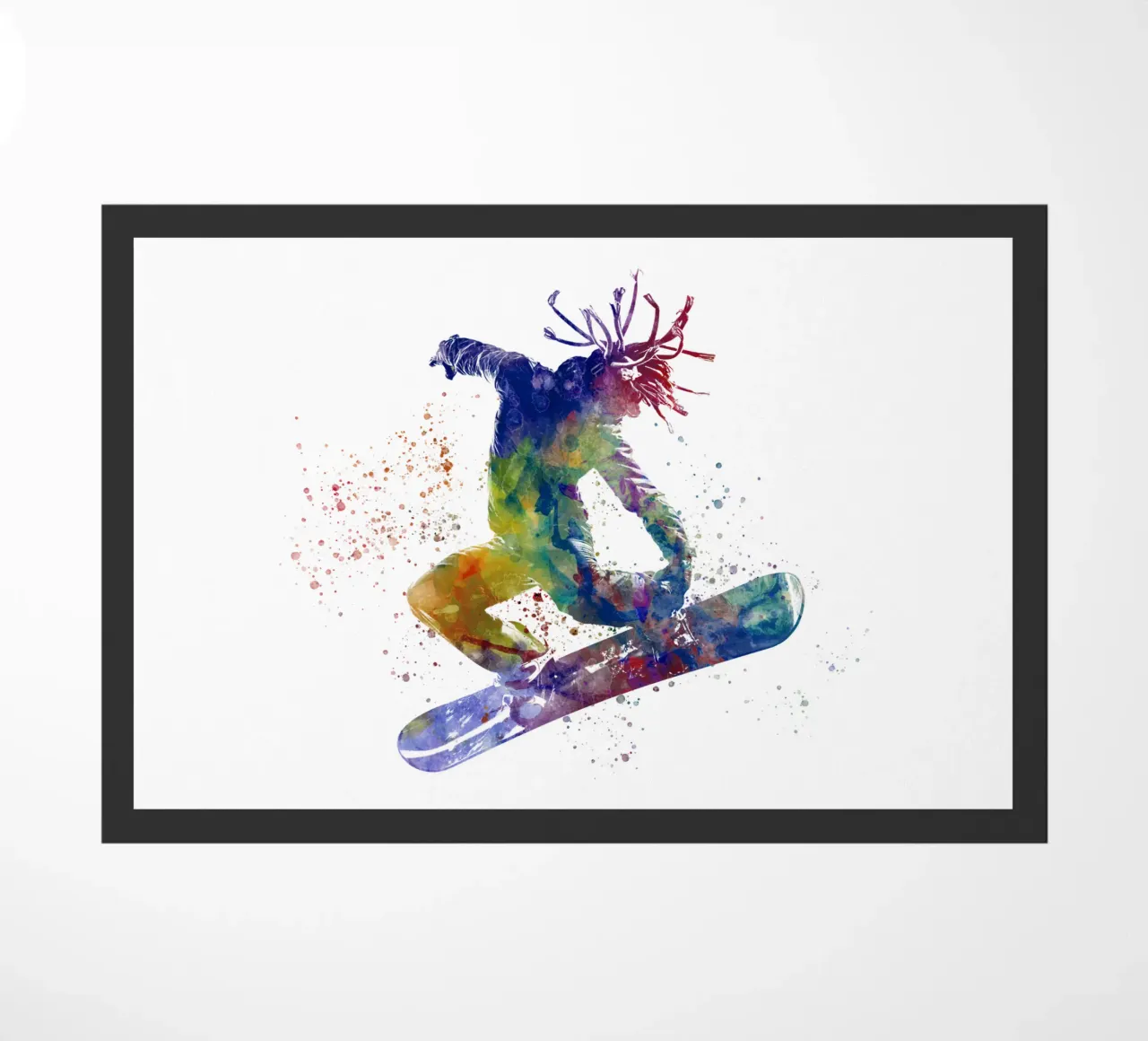 Snowboarder in acquerello zerbino da ⚽ Sports Pulse