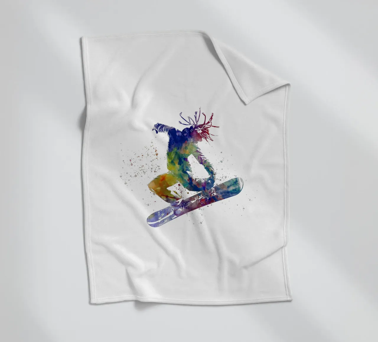 Snowboarder in acquerello coperta in pile da ⚽ Sports Pulse