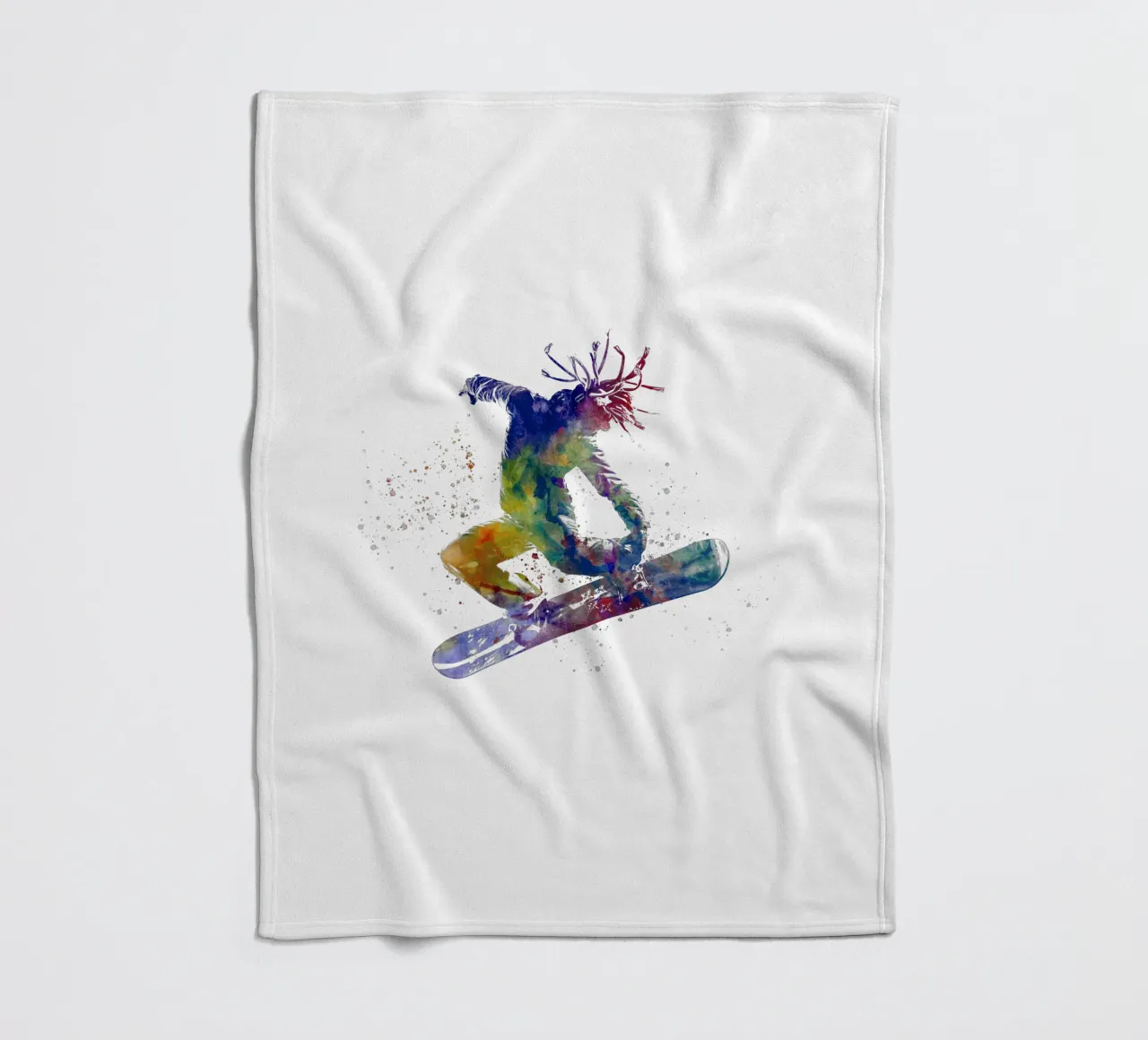 Snowboarder in acquerello coperta in pile da ⚽ Sports Pulse