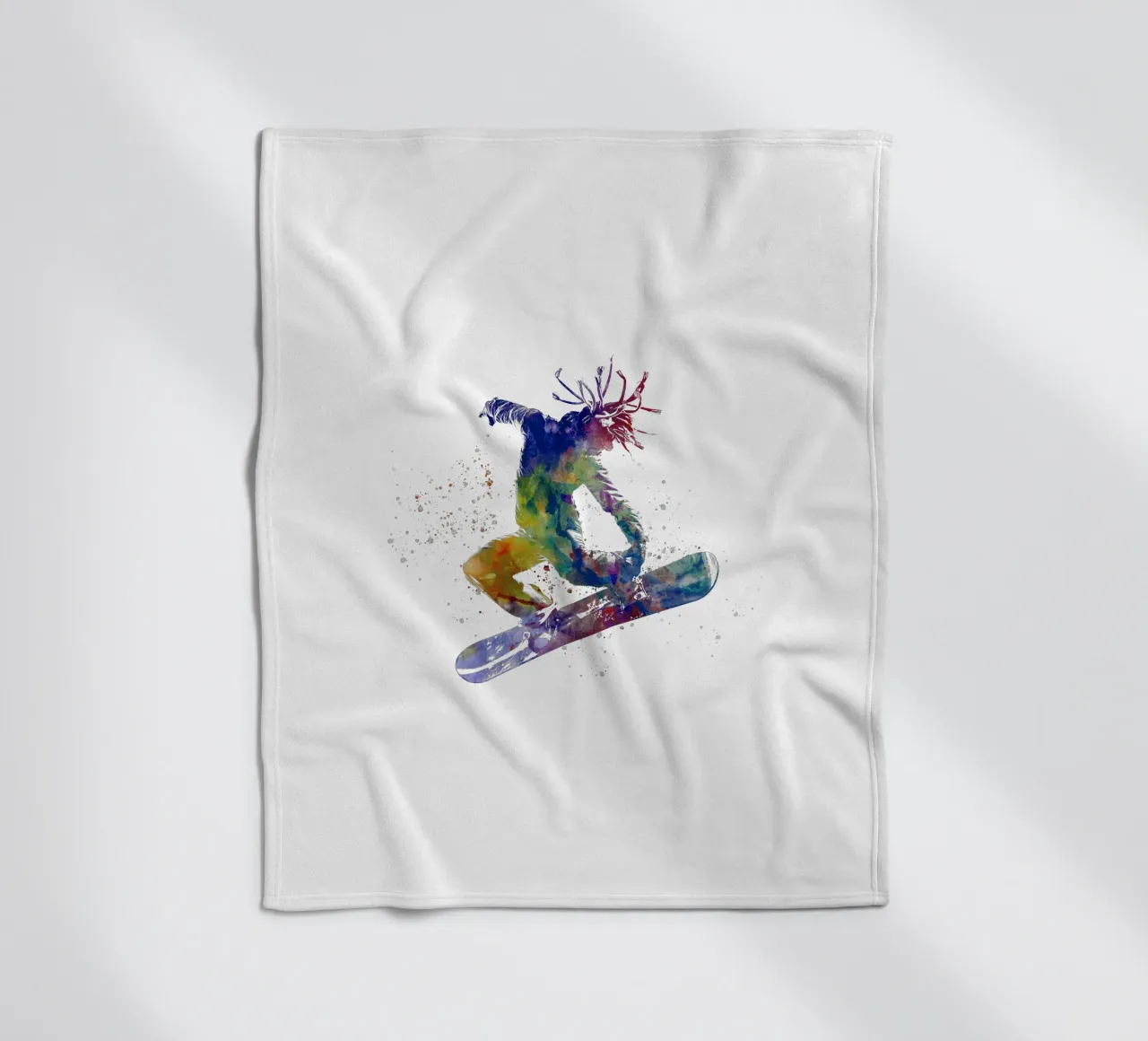 Snowboarder in acquerello coperta in pile da ⚽ Sports Pulse
