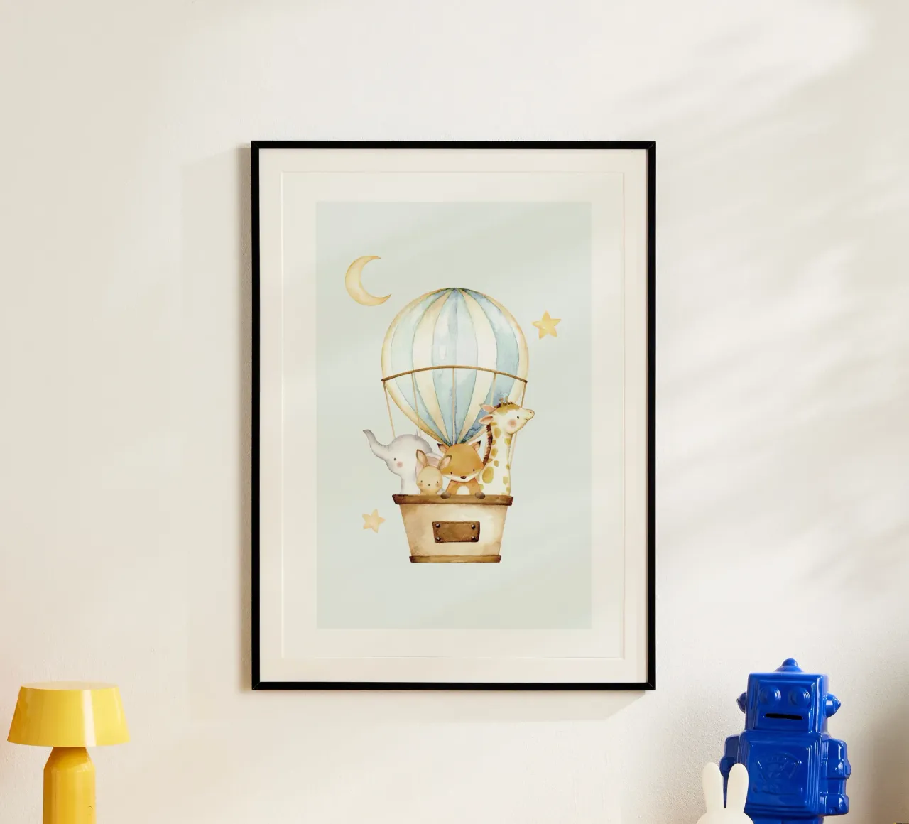 Amici della mongolfiera poster con telaio in alluminio da muench benjamin