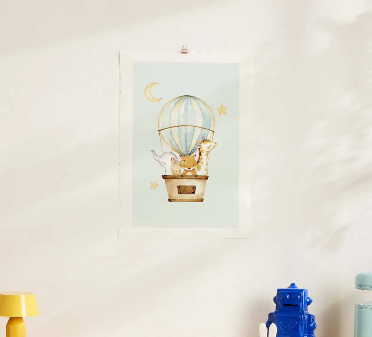 Amici della mongolfiera poster con telaio in alluminio da muench benjamin