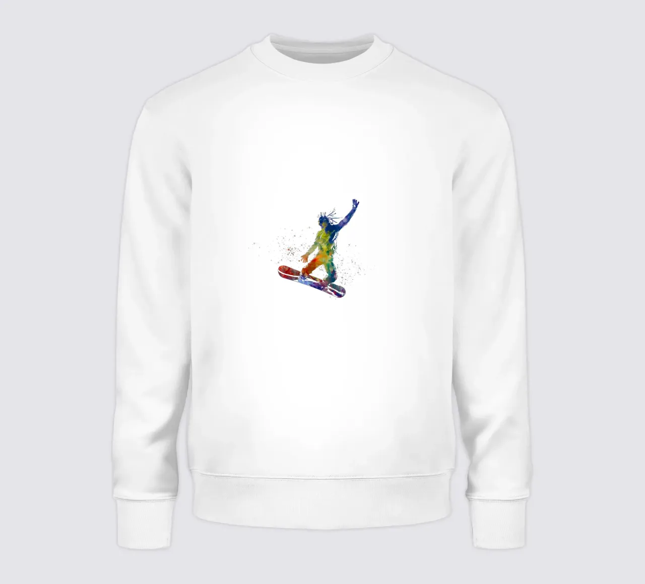 Snowboarder in acquerello felpa da ⚽ Sports Pulse