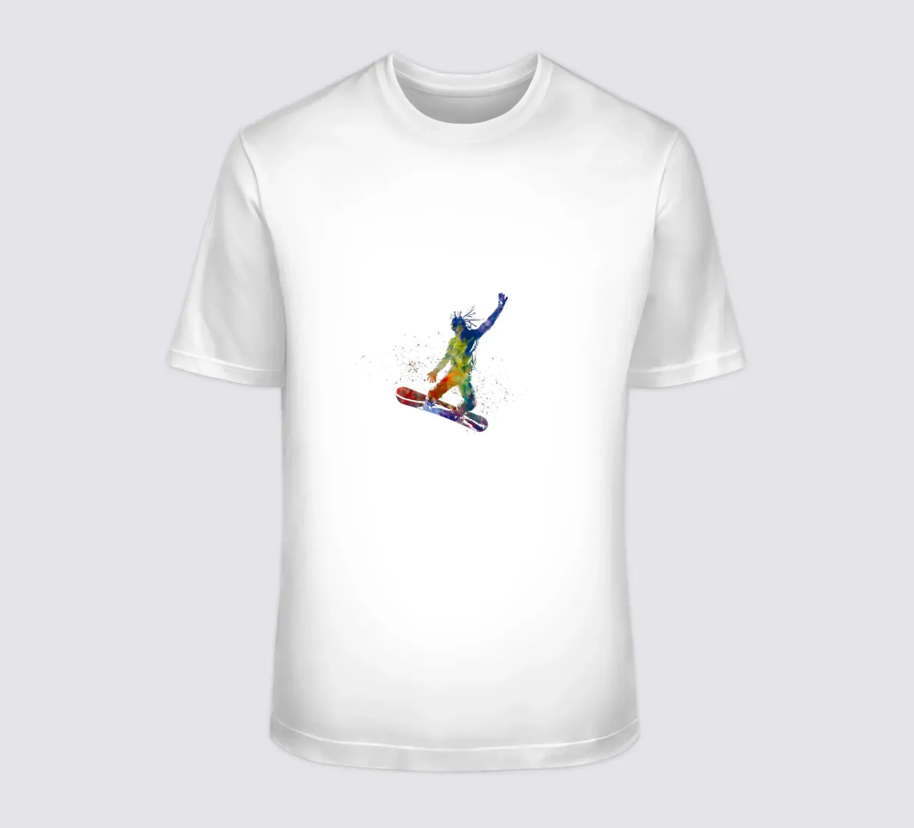Snowboarder in acquerello t-shirt da ⚽ Sports Pulse