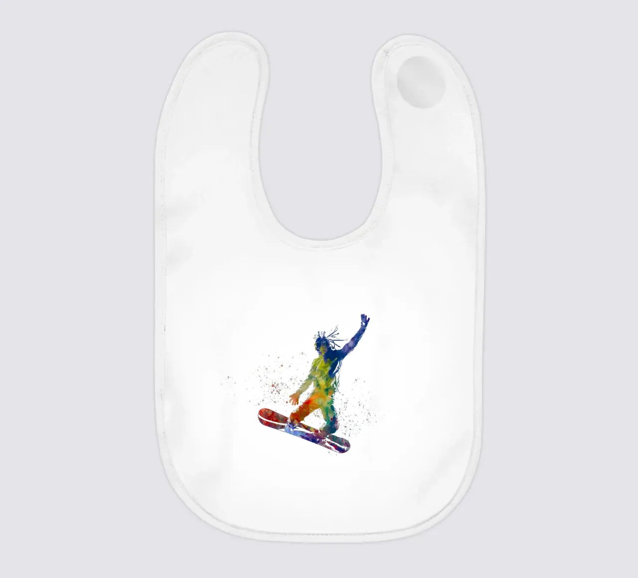 Snowboarder in acquerello bavaglino da ⚽ Sports Pulse
