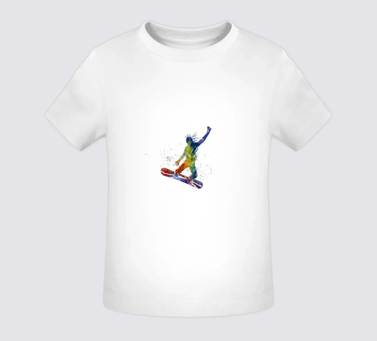 Snowboarder in acquerello maglietta neonato da ⚽ Sports Pulse