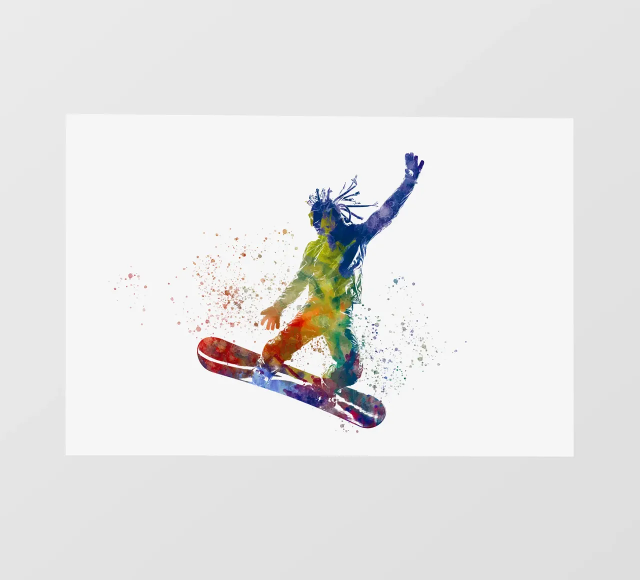 Snowboarder in acquerello pellicola backlit da ⚽ Sports Pulse