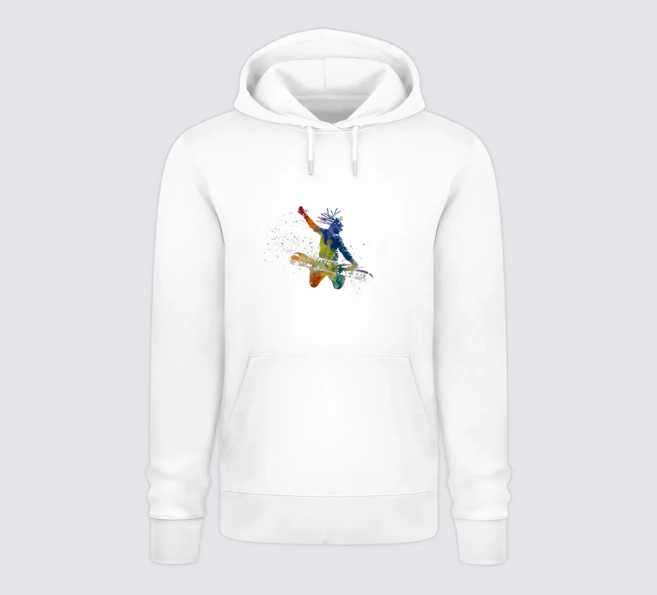 Snowboarder in acquerello felpa con cappuccio da ⚽ Sports Pulse