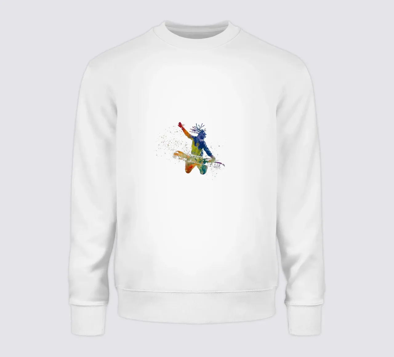 Snowboarder in acquerello felpa da ⚽ Sports Pulse