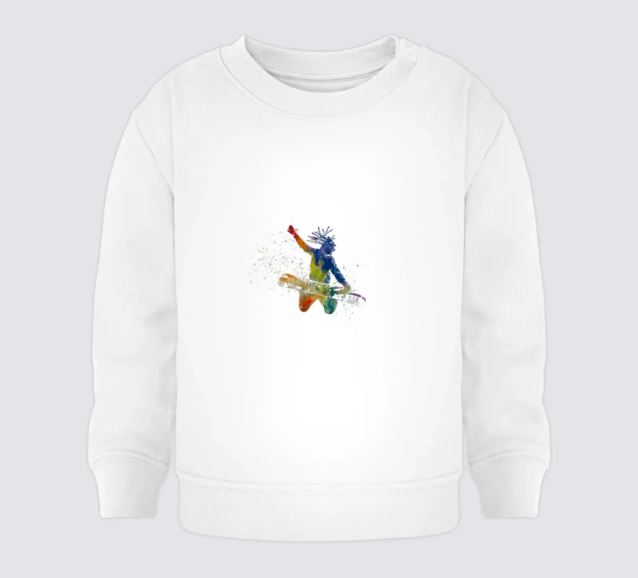 Snowboarder in acquerello felpa neonato da ⚽ Sports Pulse
