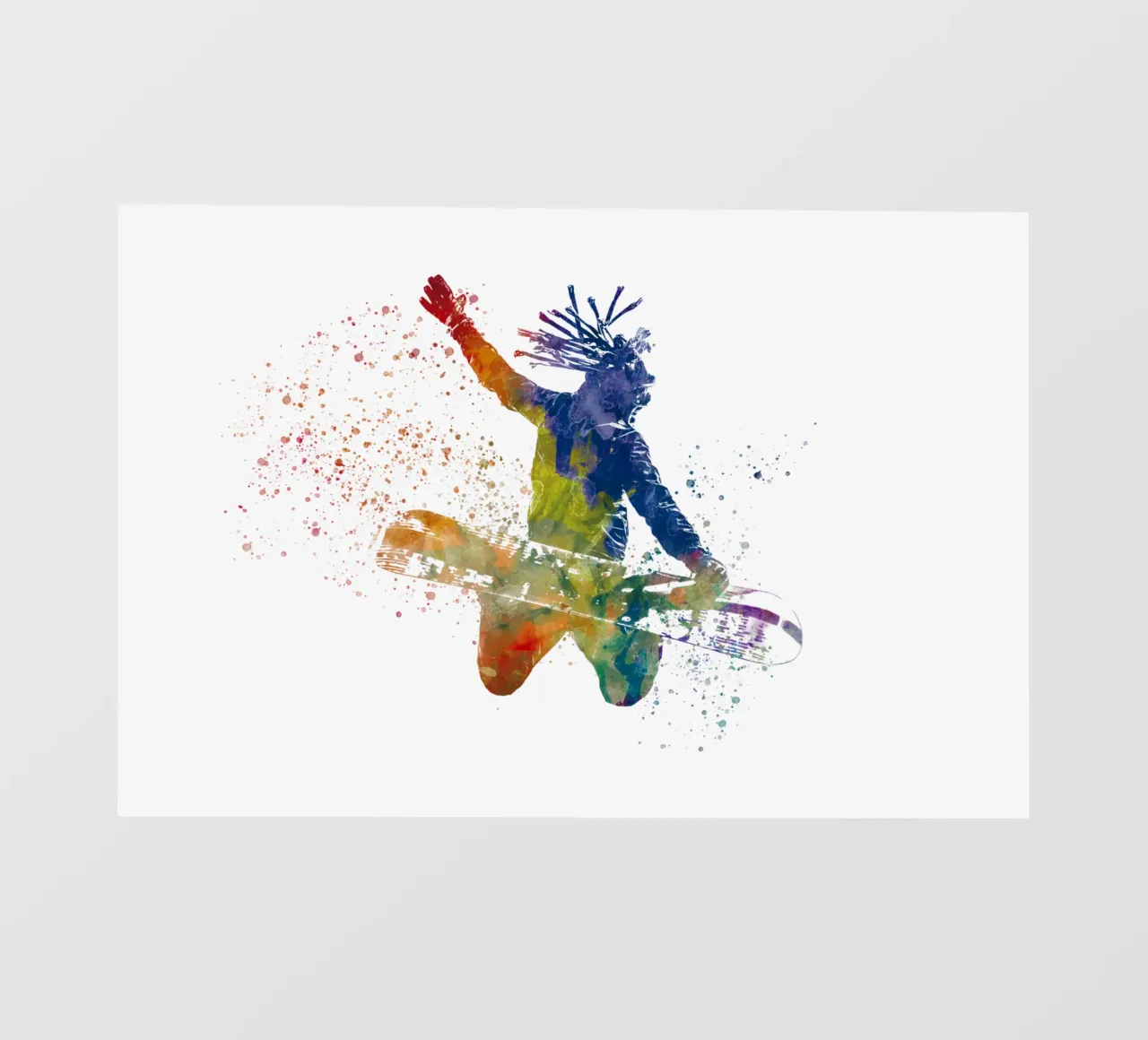 Snowboarder in acquerello pellicola backlit da ⚽ Sports Pulse