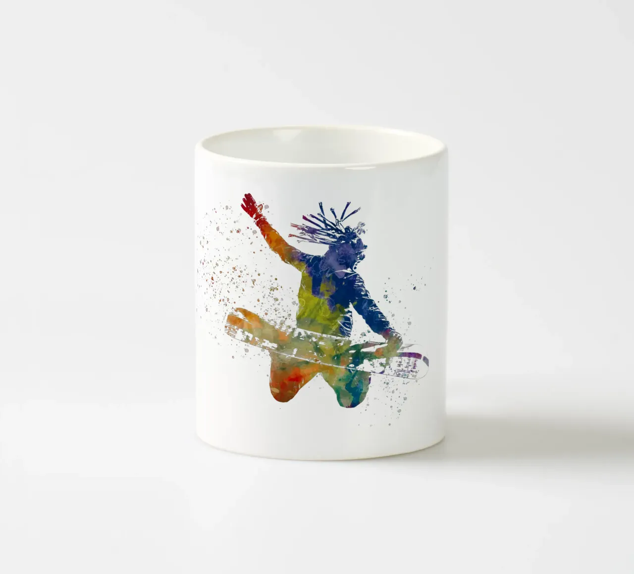 Snowboarder in acquerello tazza in ceramica da ⚽ Sports Pulse