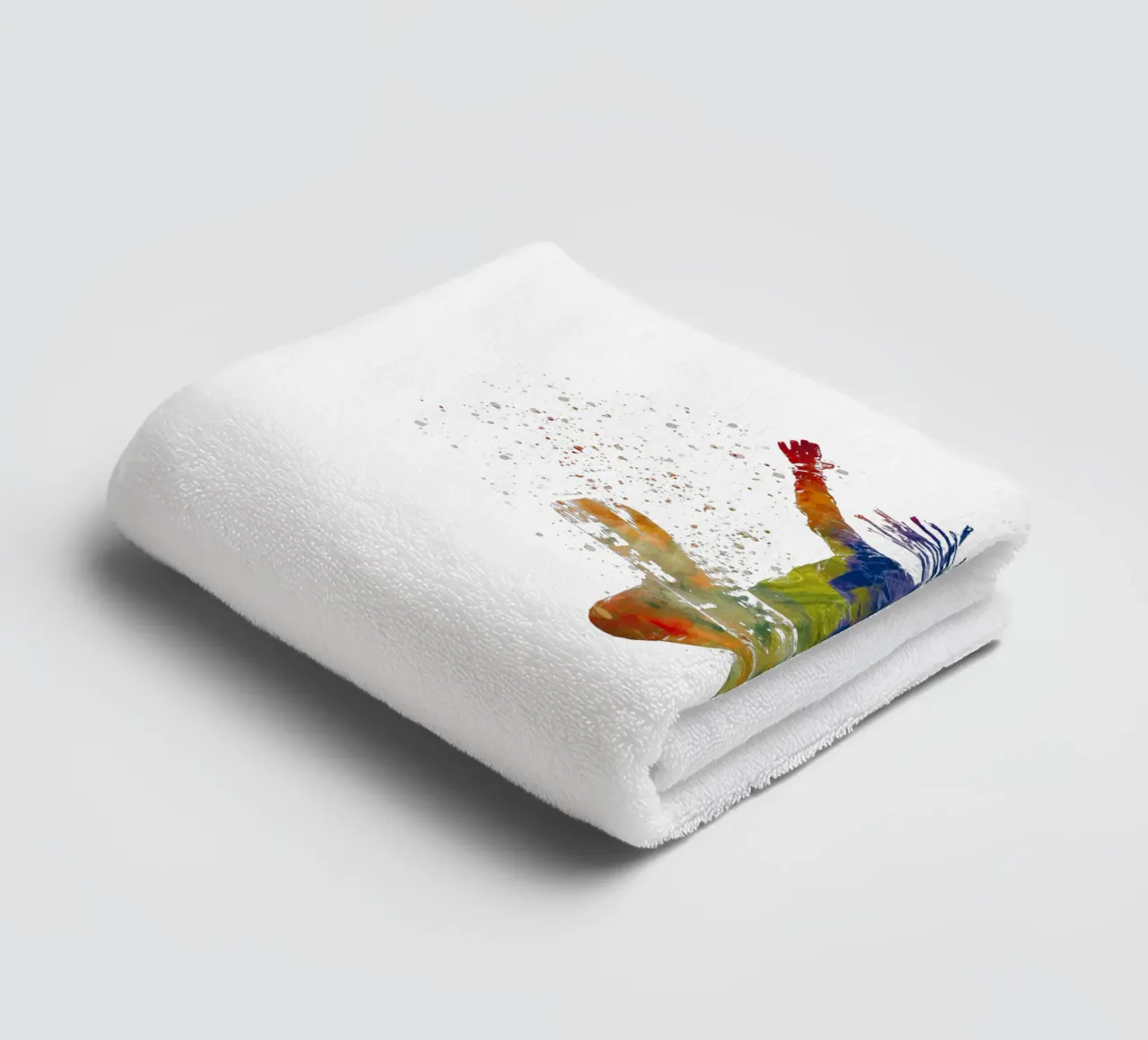 Snowboarder in acquerello asciugamano da bagno da ⚽ Sports Pulse