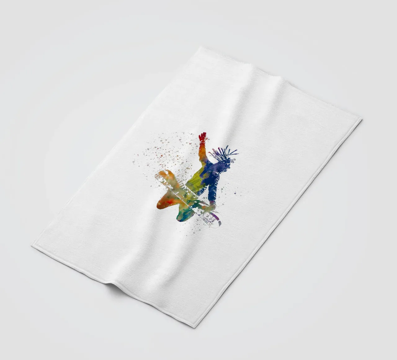 Snowboarder in acquerello coperta in pile da ⚽ Sports Pulse