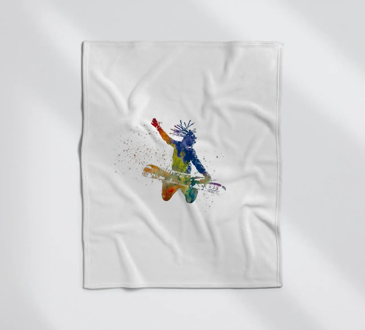 Snowboarder in acquerello coperta in pile da ⚽ Sports Pulse