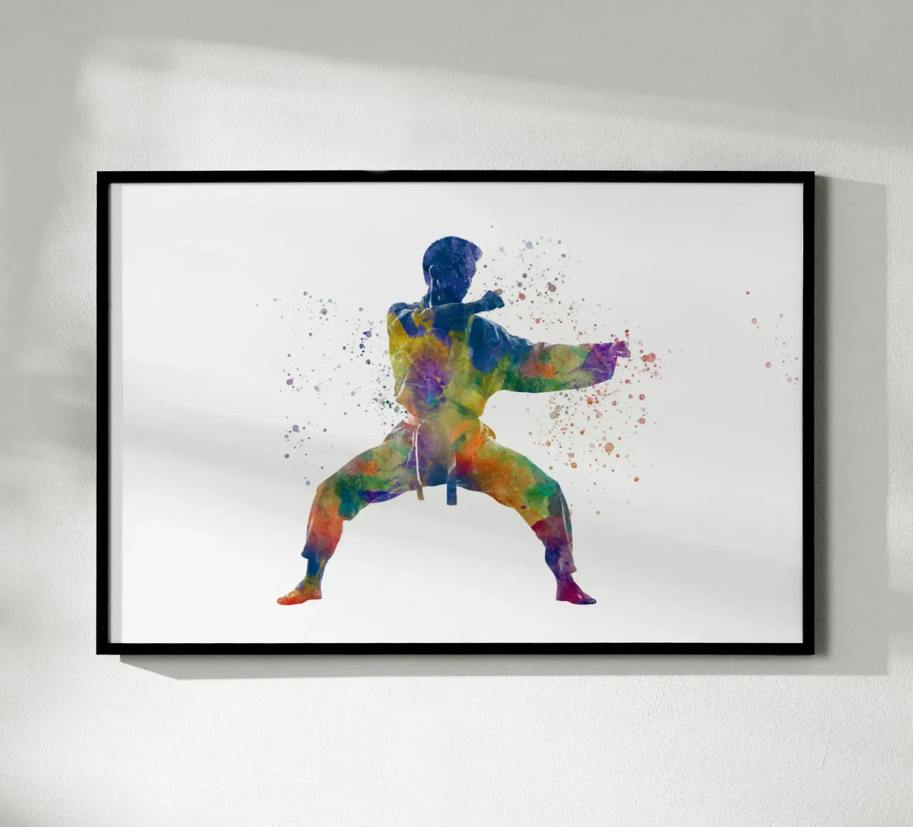 Taekwondo-Kampfkunst in Aquarell Poster von ⚽ Sports Pulse