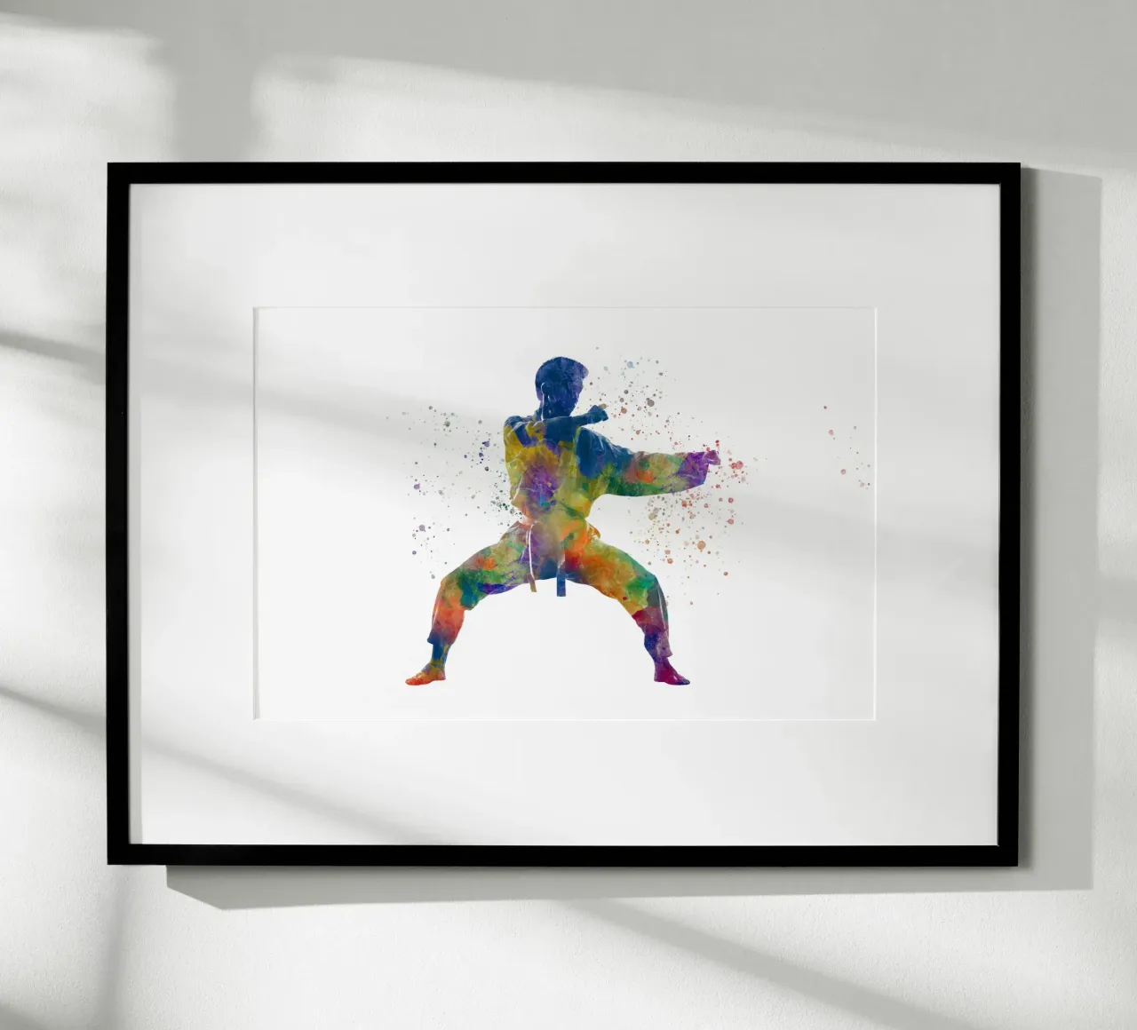 Taekwondo-Kampfkunst in Aquarell Poster von ⚽ Sports Pulse