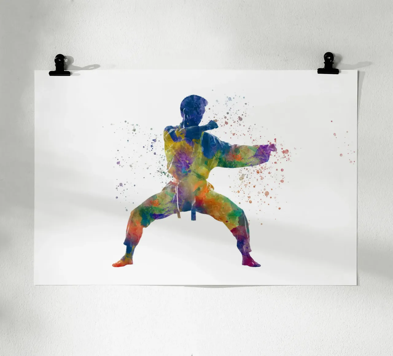 Taekwondo-Kampfkunst in Aquarell Poster von ⚽ Sports Pulse