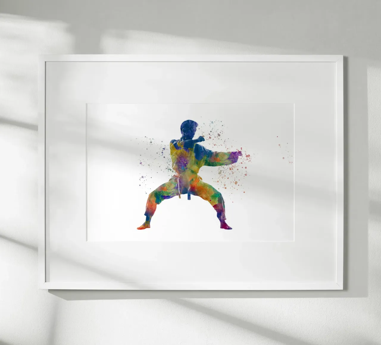 Taekwondo-Kampfkunst in Aquarell Poster von ⚽ Sports Pulse