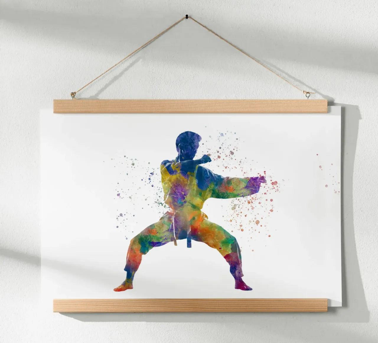 Taekwondo-Kampfkunst in Aquarell Poster von ⚽ Sports Pulse