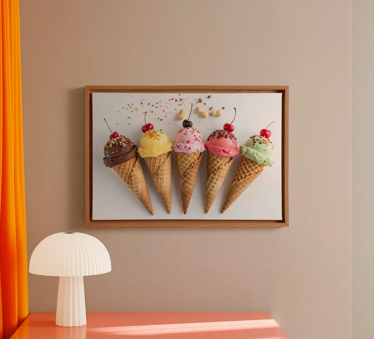 coni gelato tela con Cornice a cassetta da 🥩 The tasty wall