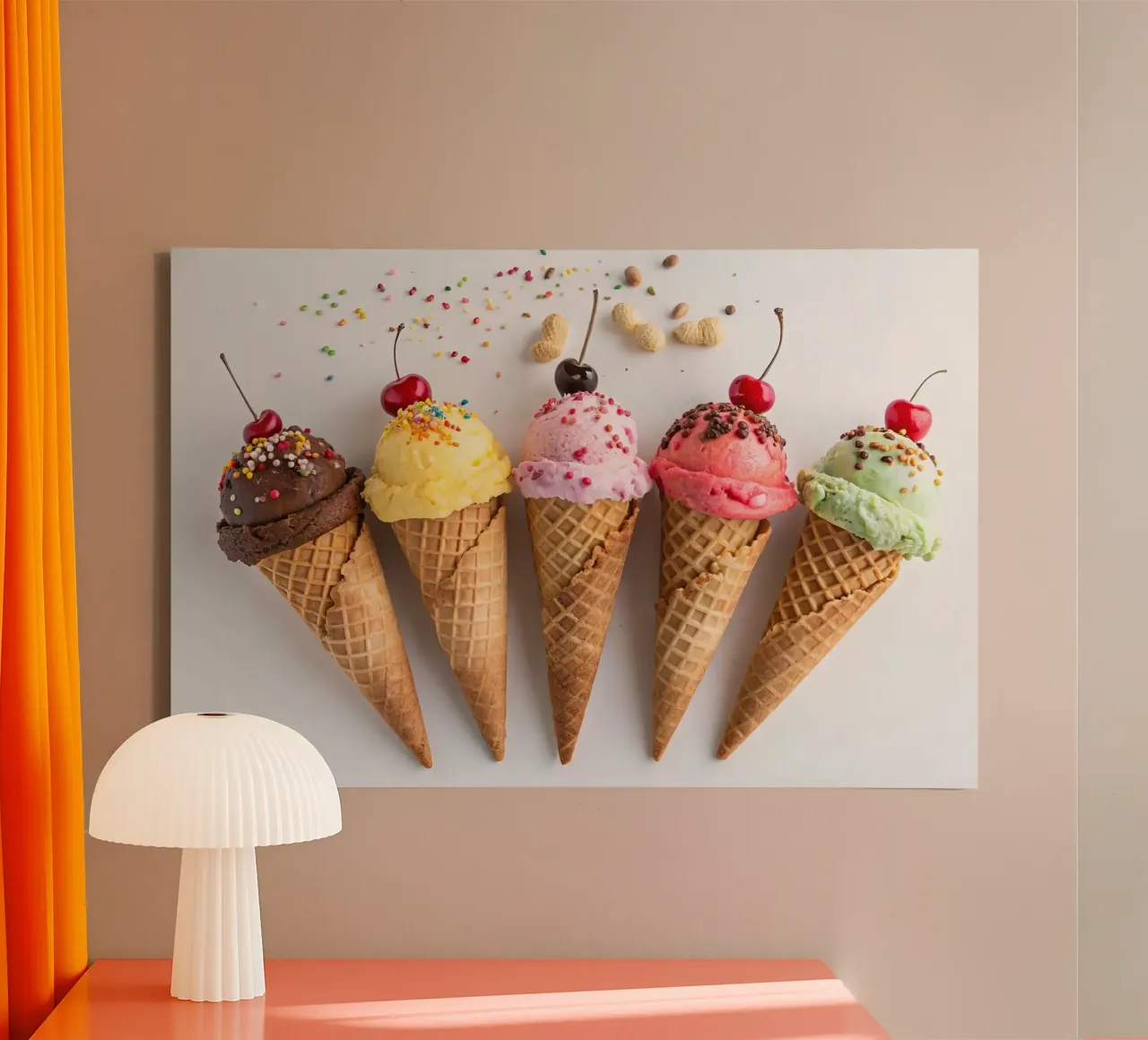 coni gelato tela con Cornice a cassetta da 🥩 The tasty wall