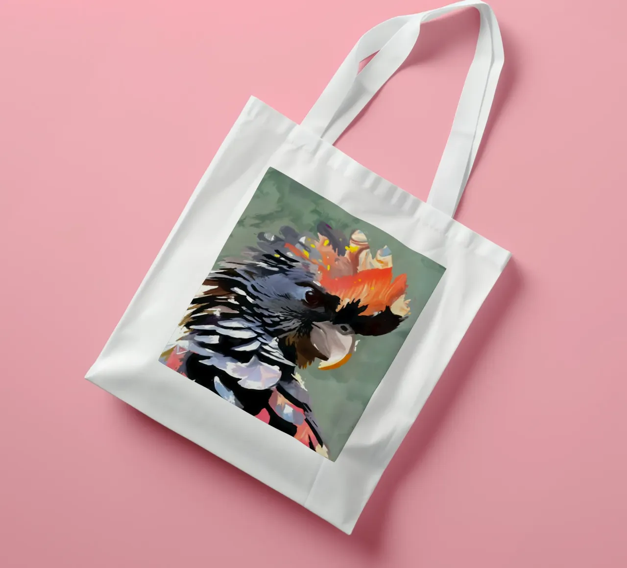 Cacatua: Fiamma e Piuma borsa in juta da 83oranges