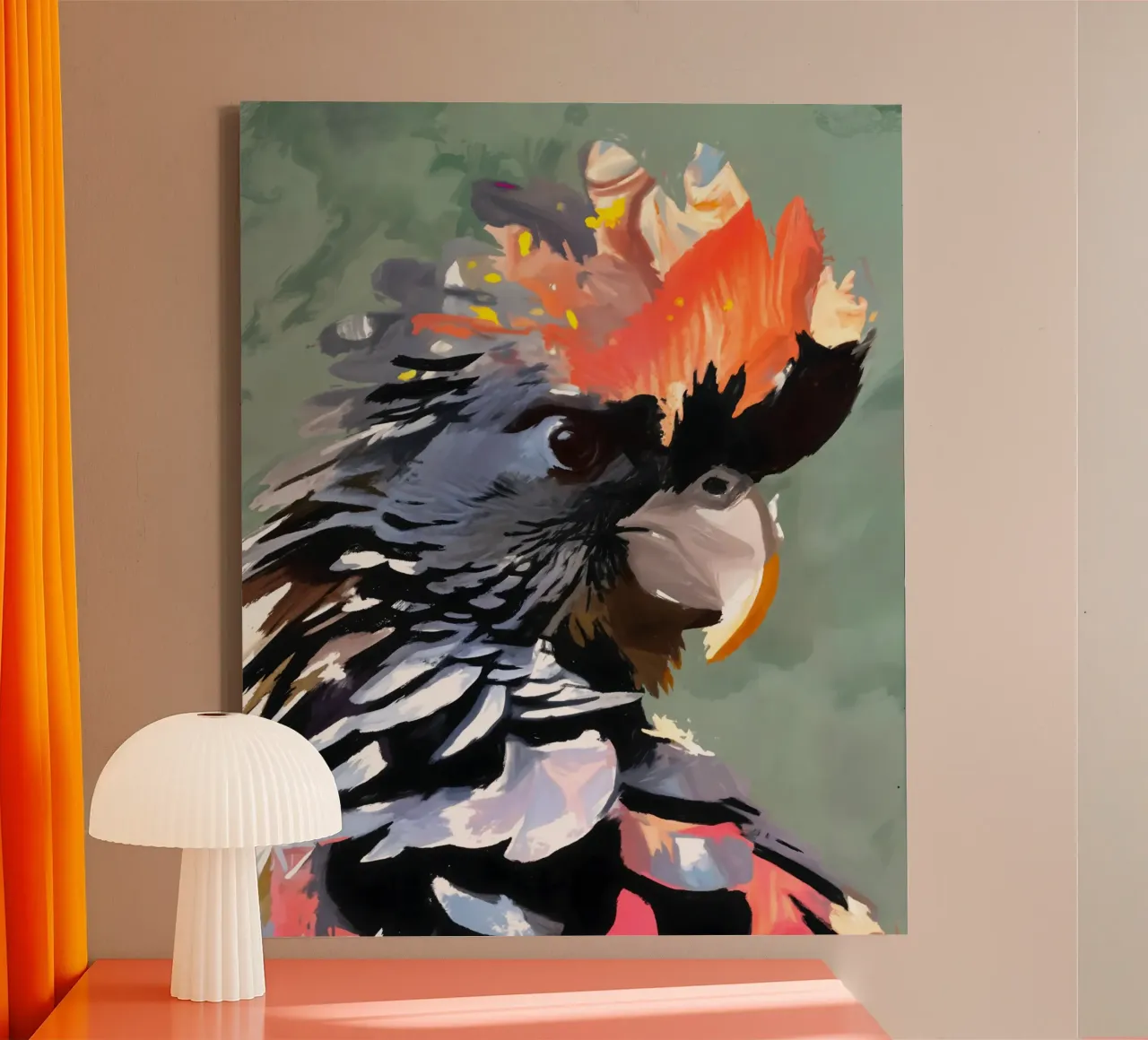 Cacatua: Fiamma e Piuma tela da 83oranges