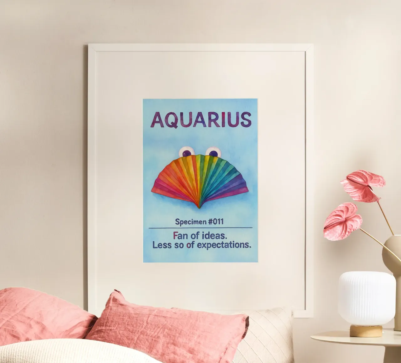 acquario logo vettoriale pittura zodiacale poster da Shillas