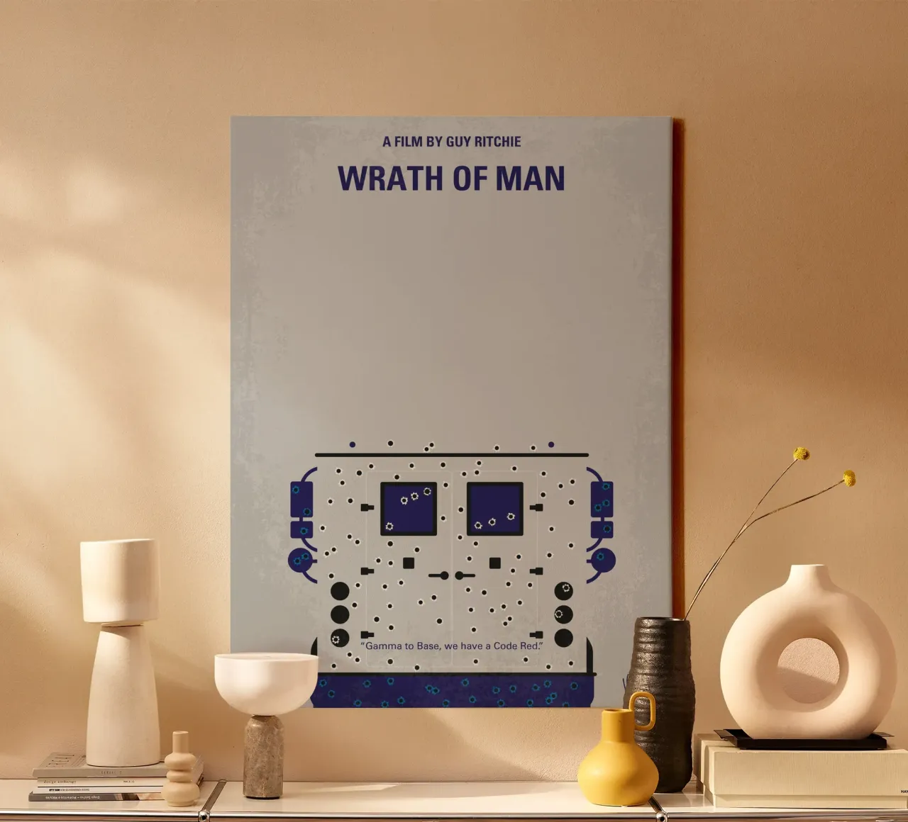 No1491 My Wrath of Man minimal movie poster tela con Cornice a cassetta da Chungkong