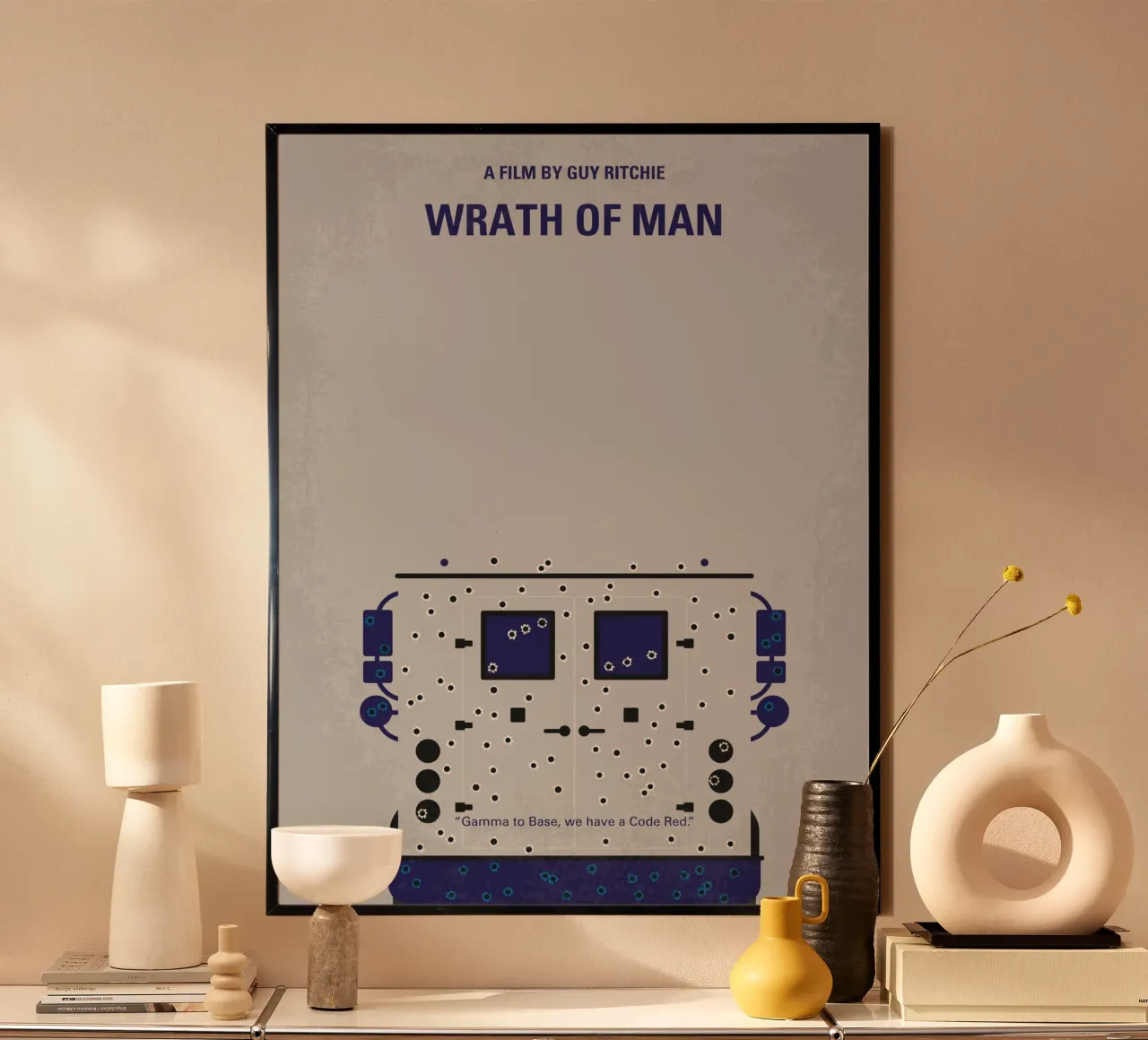 No1491 My Wrath of Man minimal movie poster poster con telaio in alluminio da Chungkong