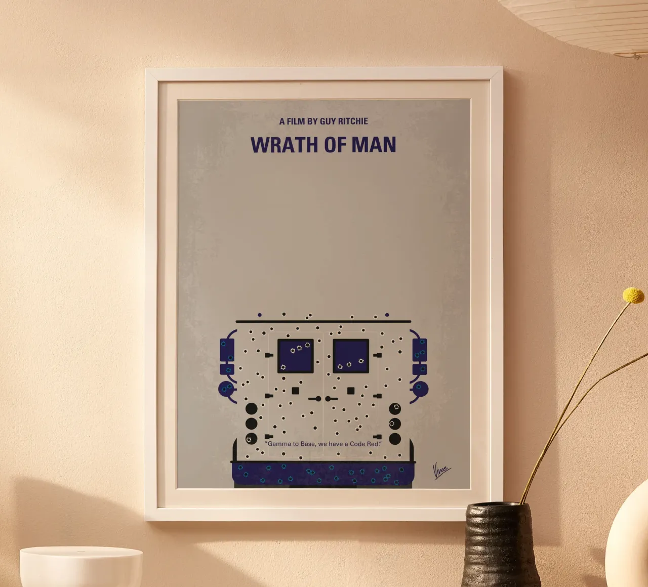 No1491 My Wrath of Man minimal movie poster poster con telaio in alluminio da Chungkong