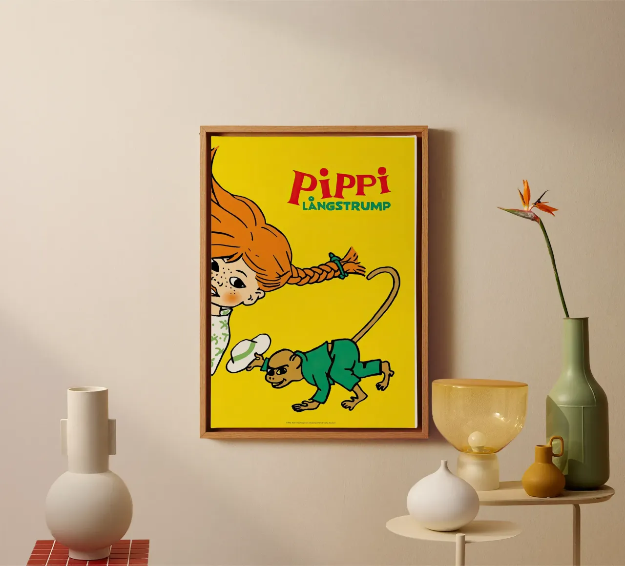 Poster Pippi e il signor Nilsson tela con Cornice a cassetta da Earl Beeman