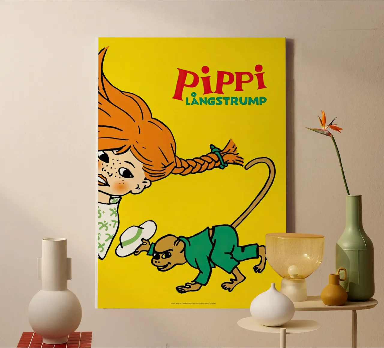 Poster Pippi e il signor Nilsson tela con Cornice a cassetta da Earl Beeman