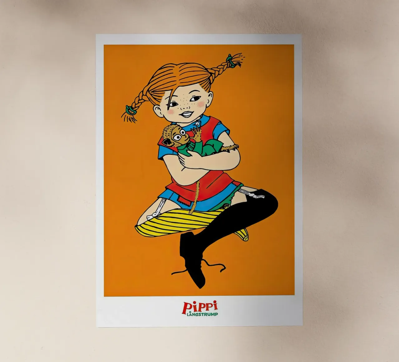 Pippi Calzelunghe abbraccia il signor Nilsson pellicola backlit da Earl Beeman