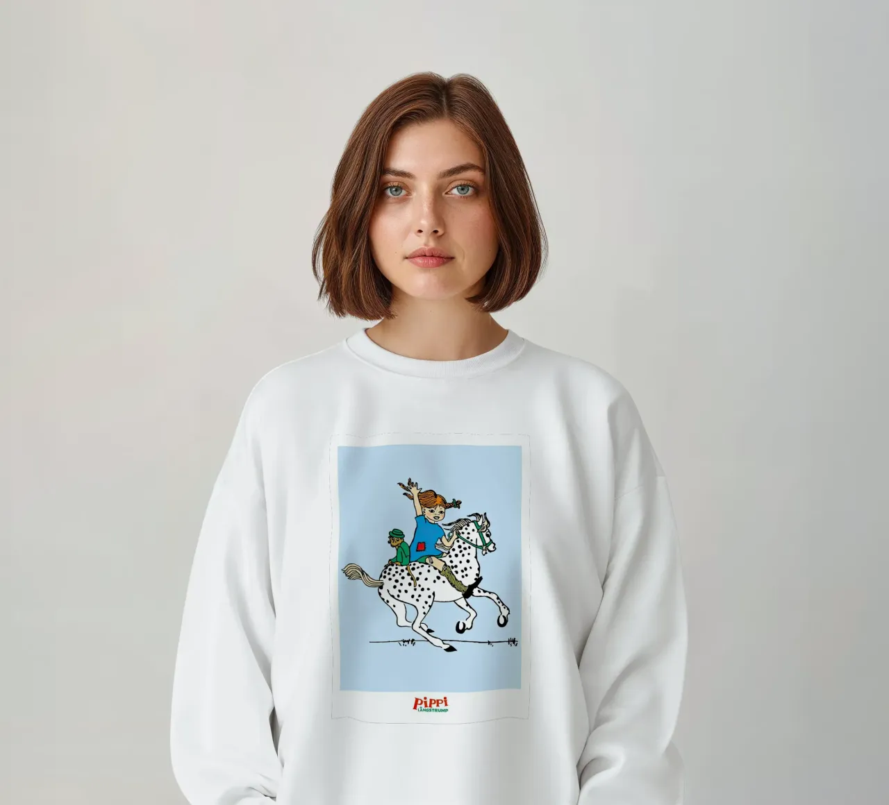 Pippi Langstrumpf cavallo bianco felpa da Earl Beeman