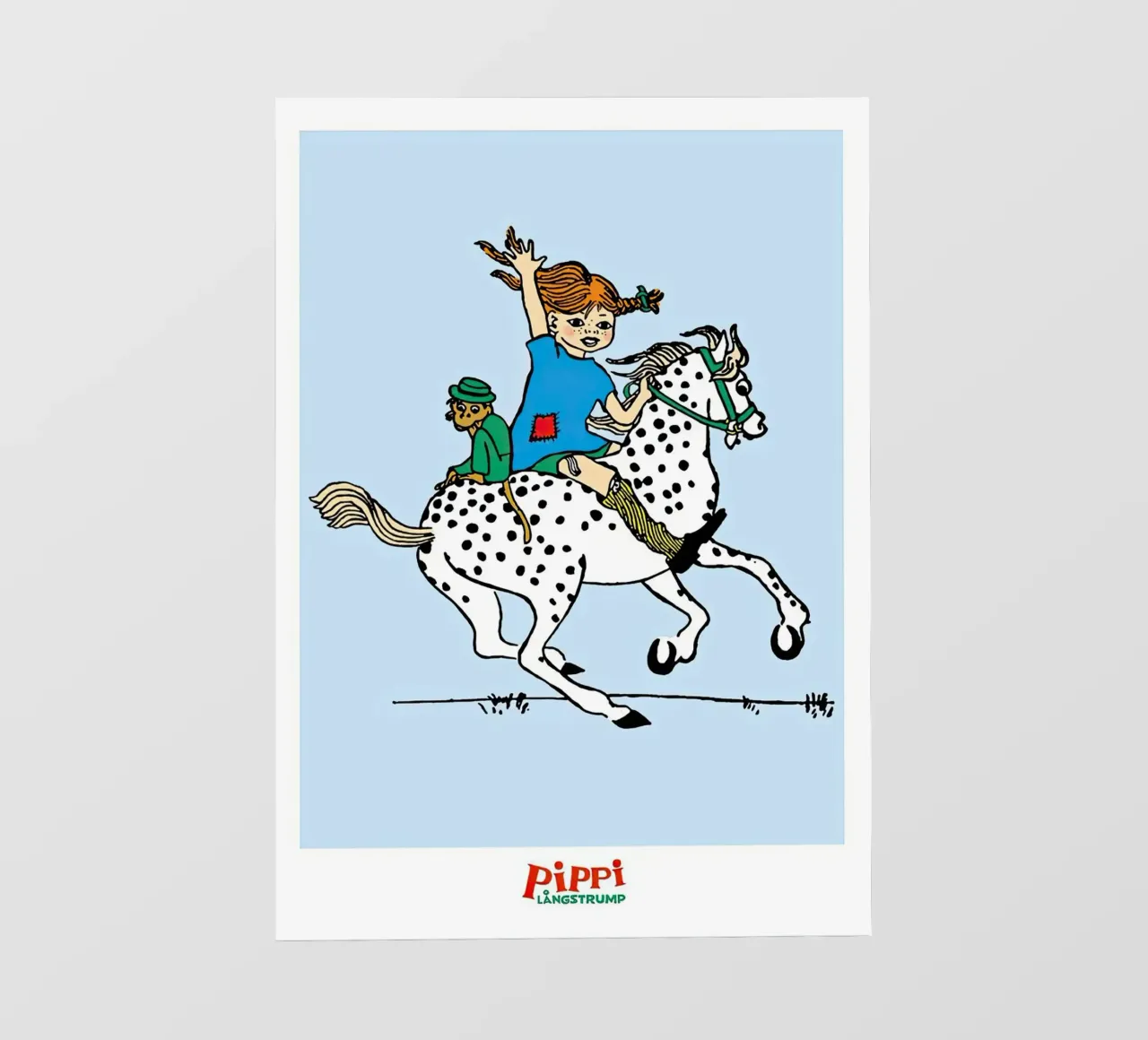 Pippi Langstrumpf cavallo bianco telo in pvc da Earl Beeman