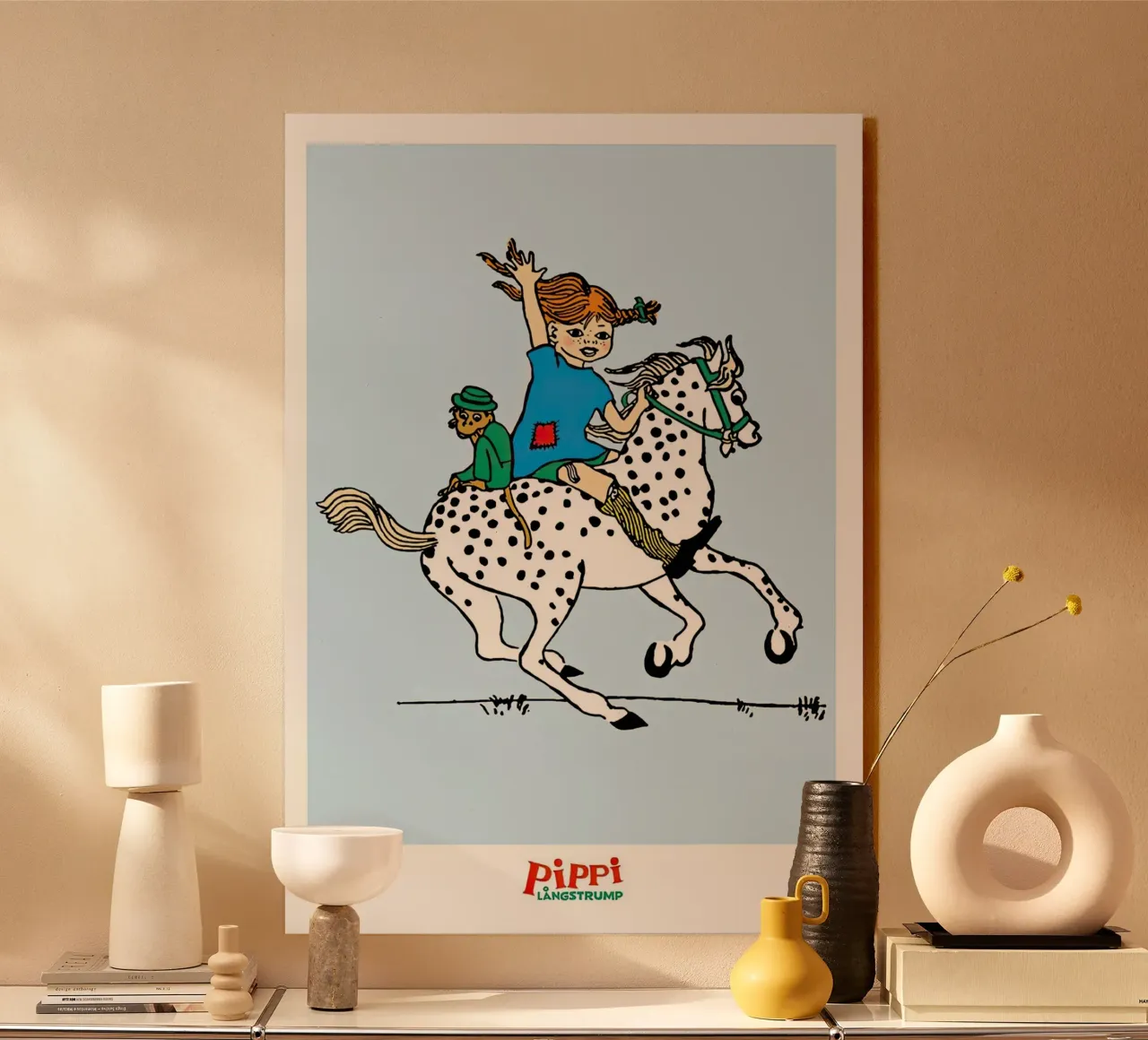 Pippi Langstrumpf cavallo bianco plexiglass da Earl Beeman