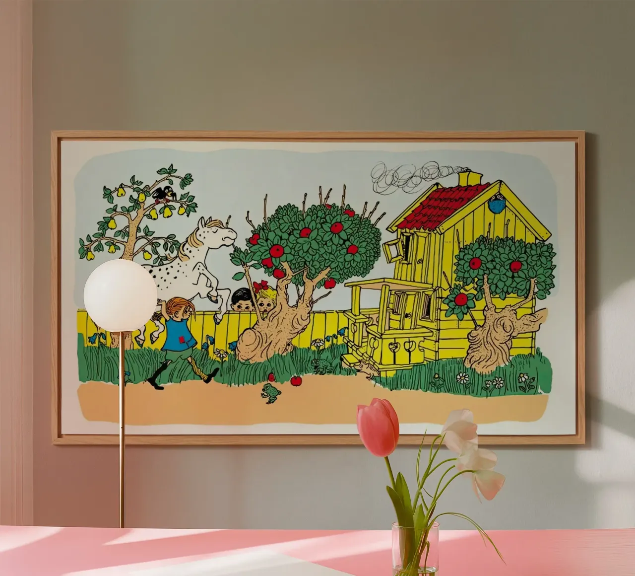 Pippi Calzelunghe a casa alluminio dibond da Earl Beeman