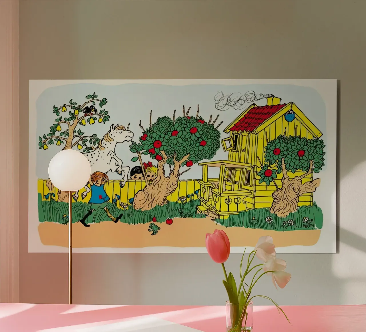 Pippi Calzelunghe a casa alluminio dibond da Earl Beeman