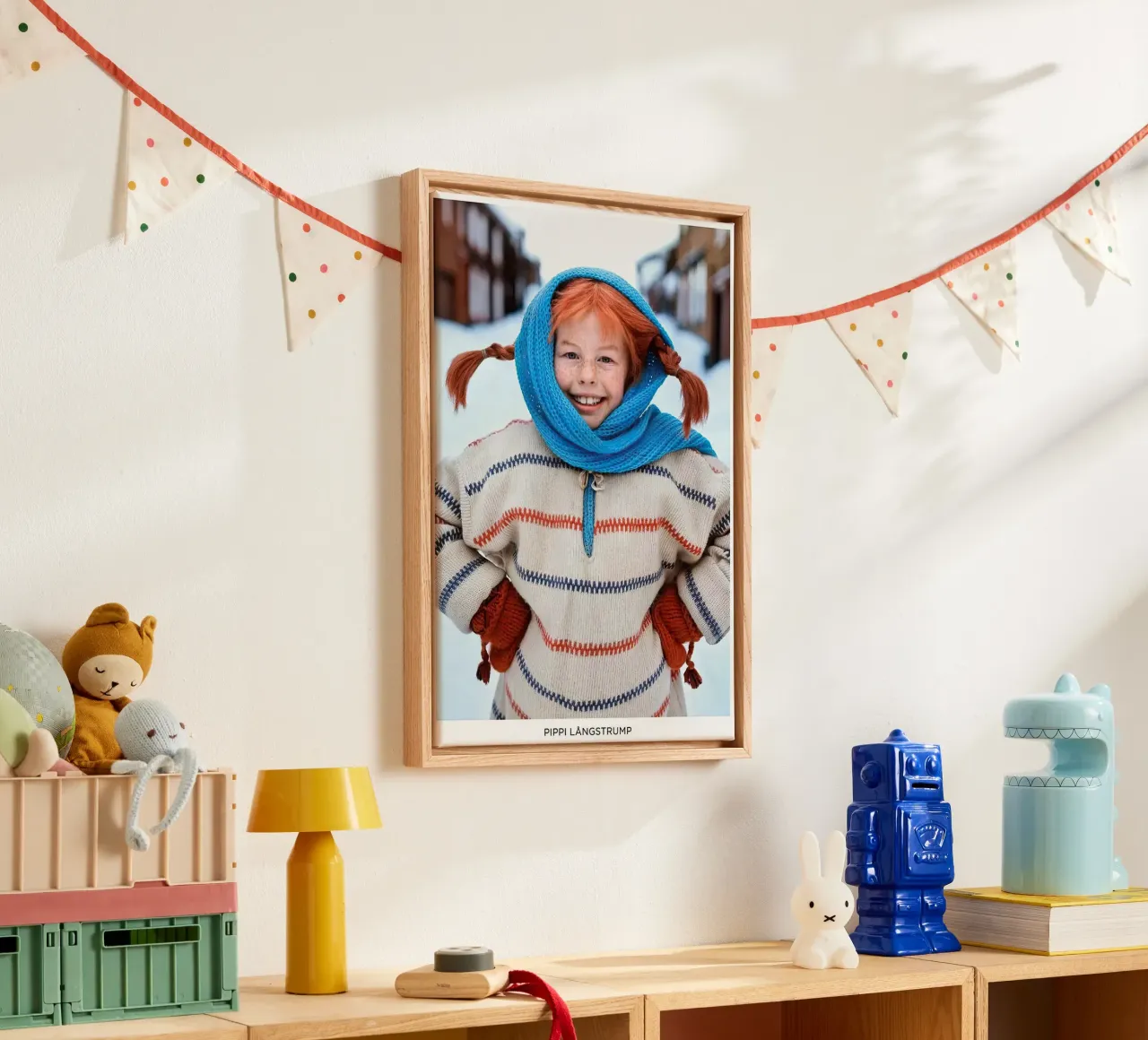 Pippi Calzelunghe inverno tela con Cornice a cassetta da Earl Beeman