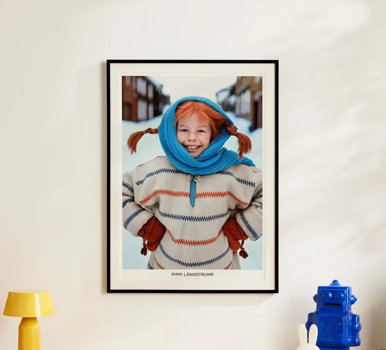 Pippi Calzelunghe inverno poster con telaio in plastica da Earl Beeman