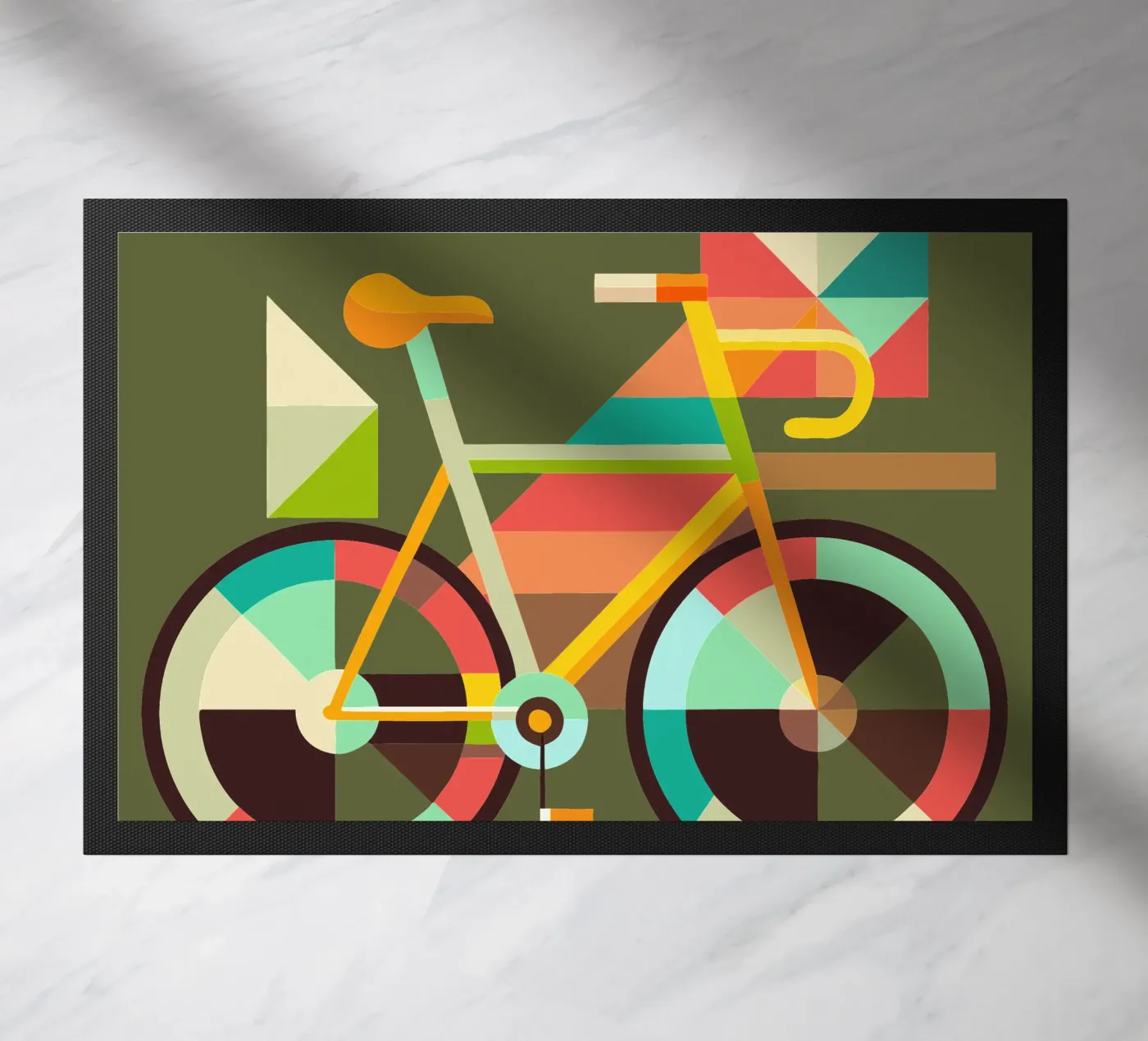 vectorillustratie fiets deurmat van Shillas