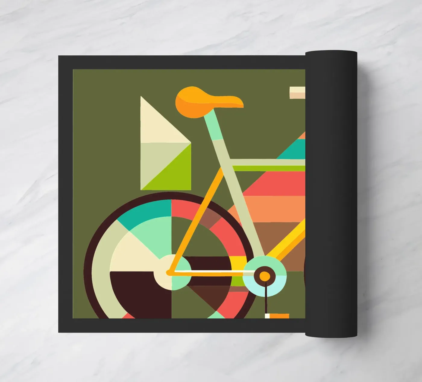 vectorillustratie fiets deurmat van Shillas