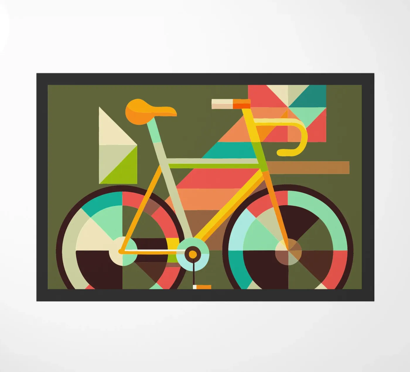 vectorillustratie fiets deurmat van Shillas