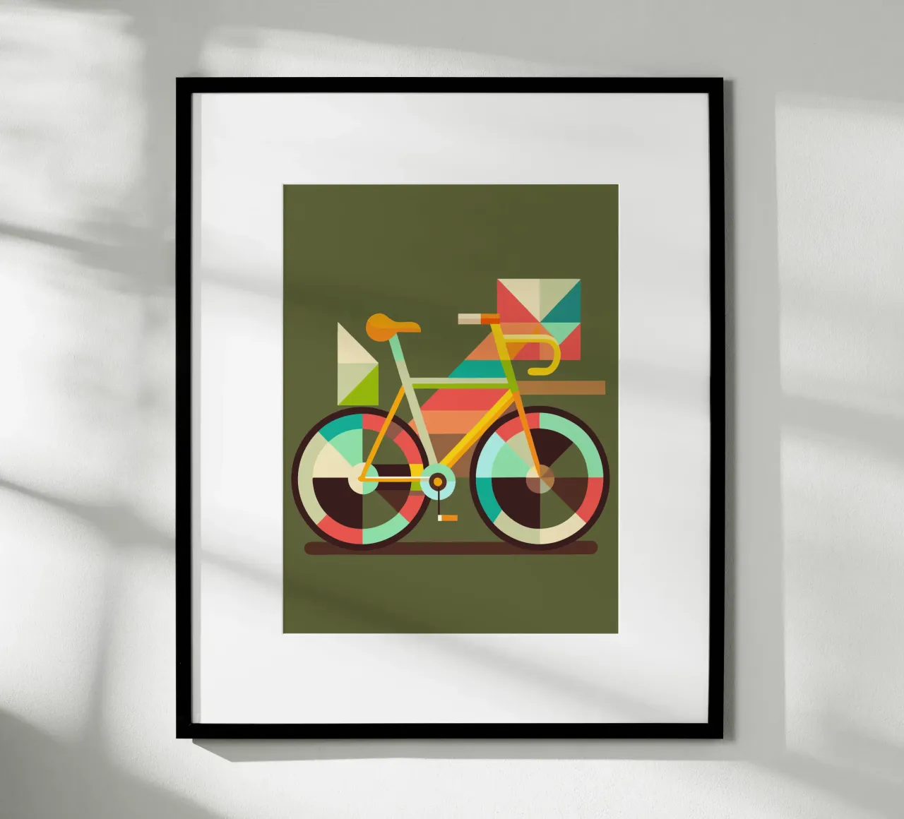 bicicletta illustrazione vettoriale poster con telaio in legno da Shillas
