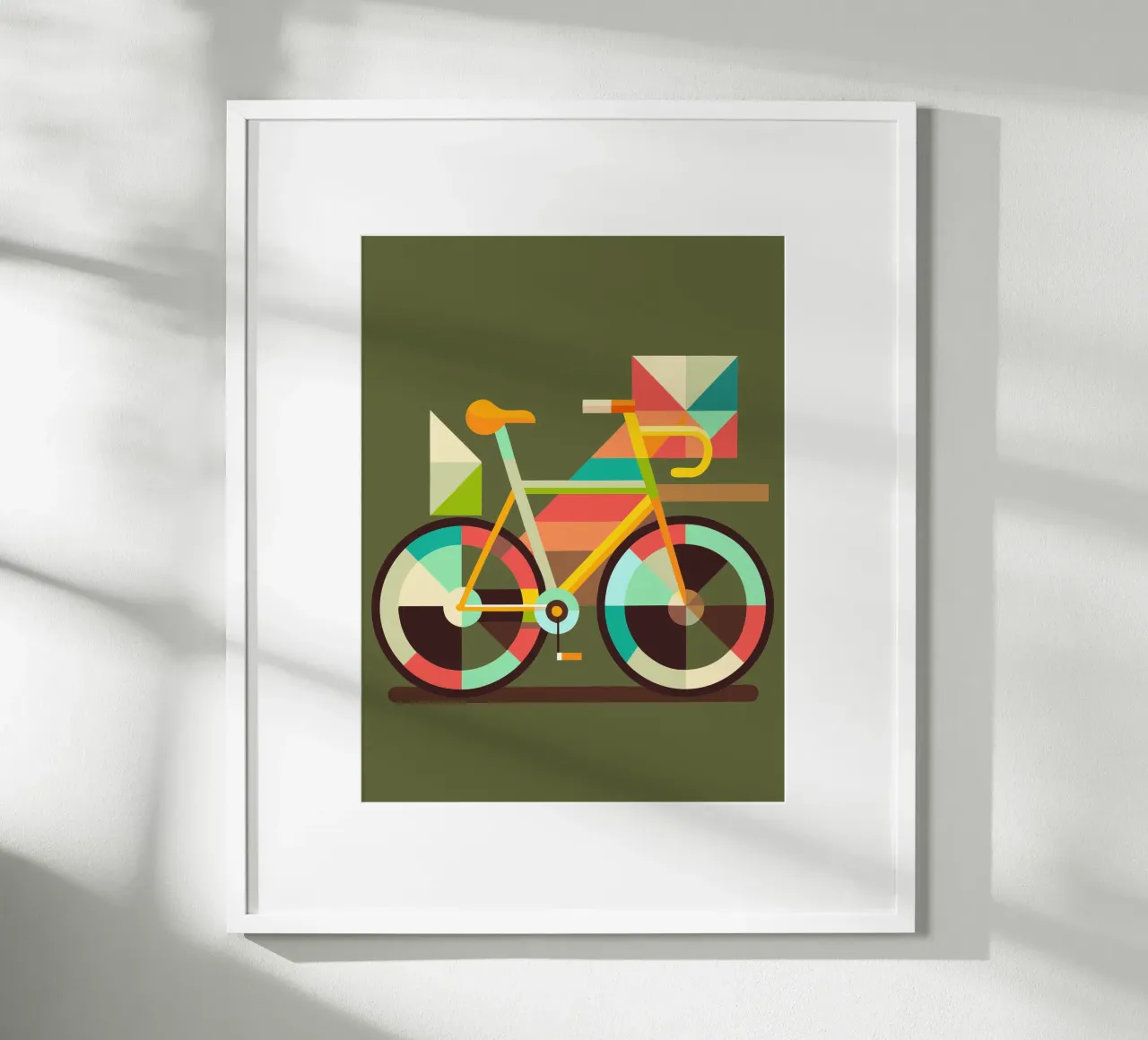 bicicletta illustrazione vettoriale poster con telaio in legno da Shillas