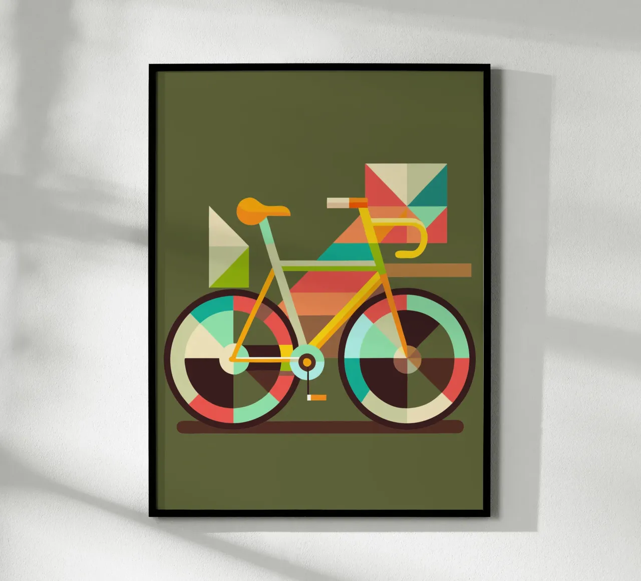 bicicletta illustrazione vettoriale poster con telaio in legno da Shillas
